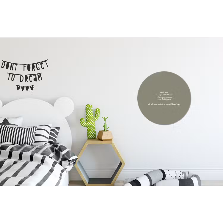 Quotes - Ma - Spreuken - Mama's recept - Koken Wandcirkel aluminium klein -kinderkamer