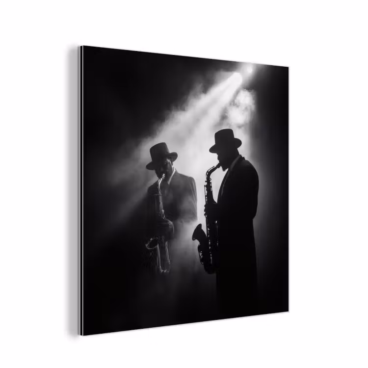 Saxofonisten - Hoeden - Rook - Licht aluminium wit klein -3d