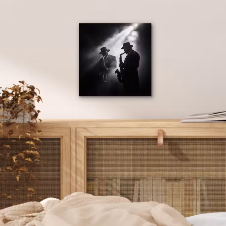 Saxofonisten - Hoeden - Rook - Licht aluminium wit klein -sfeer3
