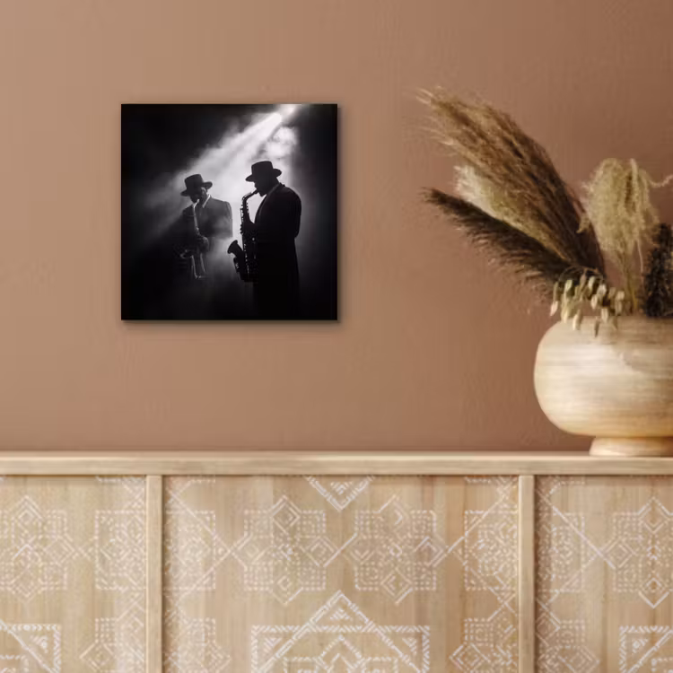 Saxofonisten - Hoeden - Rook - Licht aluminium wit klein -sfeer4