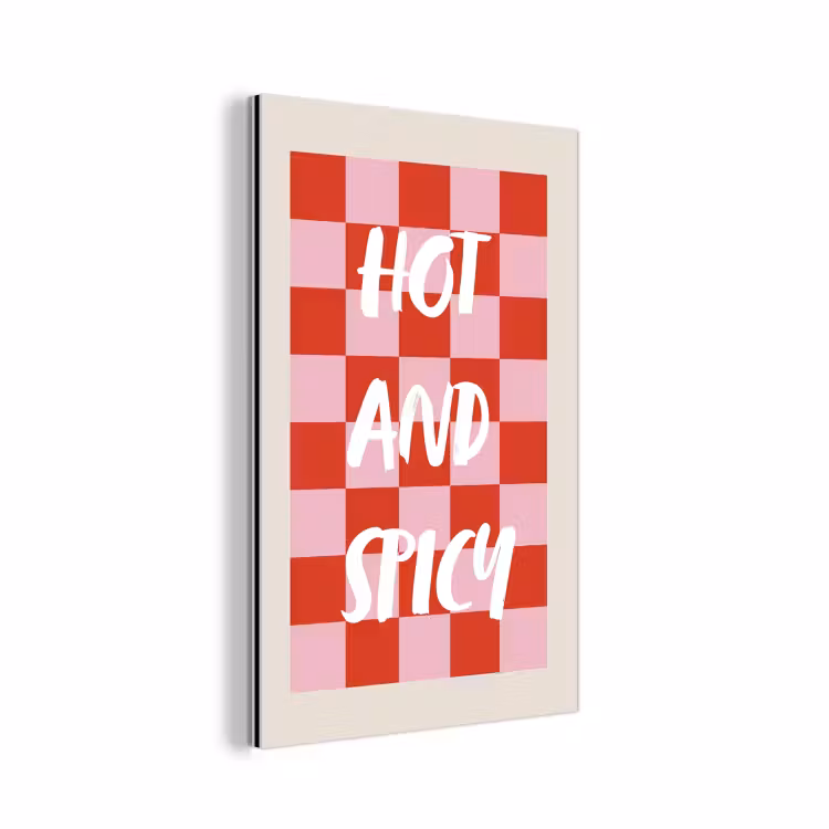 Hot - Spicy - Geruit - Rood aluminium wit klein -3d