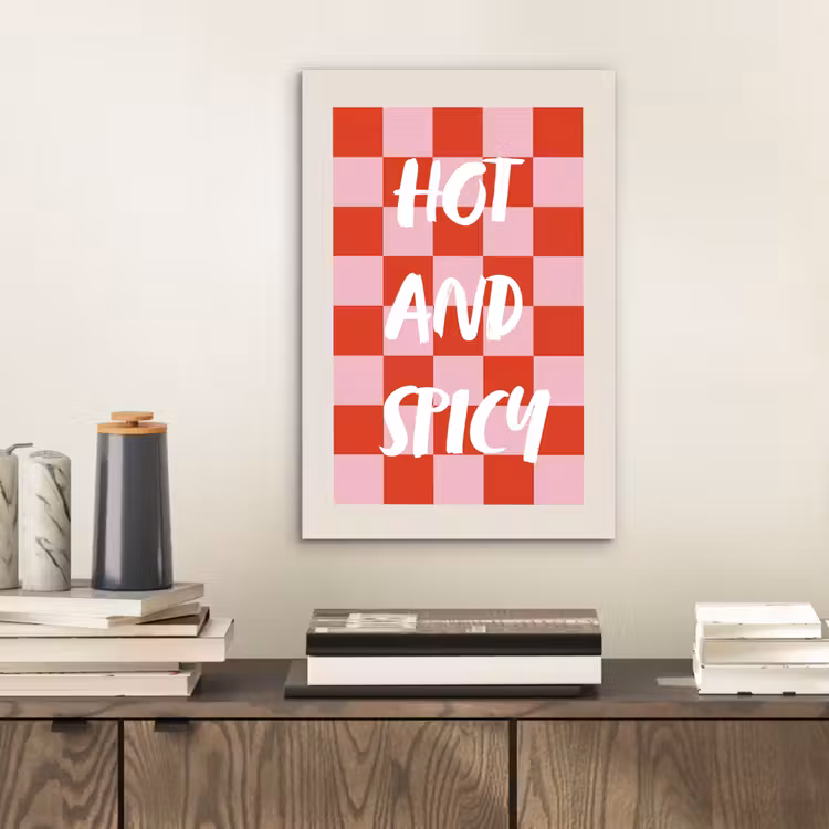 Hot - Spicy - Geruit - Rood aluminium wit klein -sfeer1