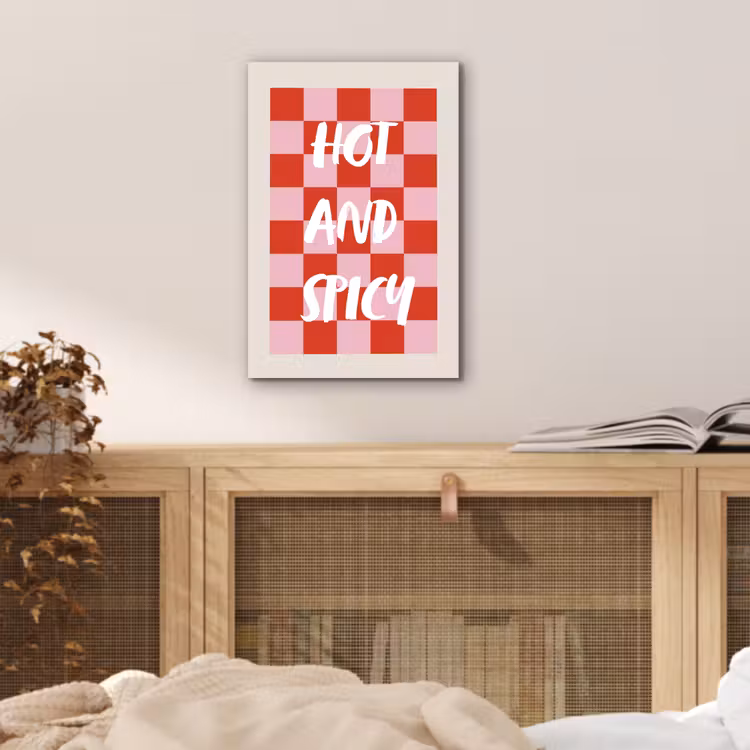 Hot - Spicy - Geruit - Rood aluminium wit klein -sfeer3