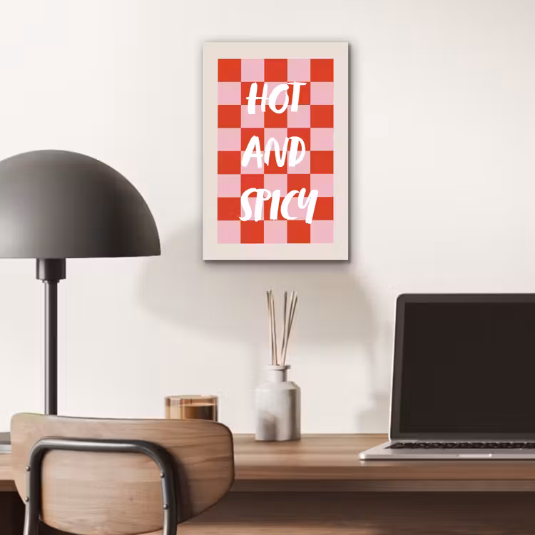 Hot - Spicy - Geruit - Rood aluminium wit klein -sfeer5