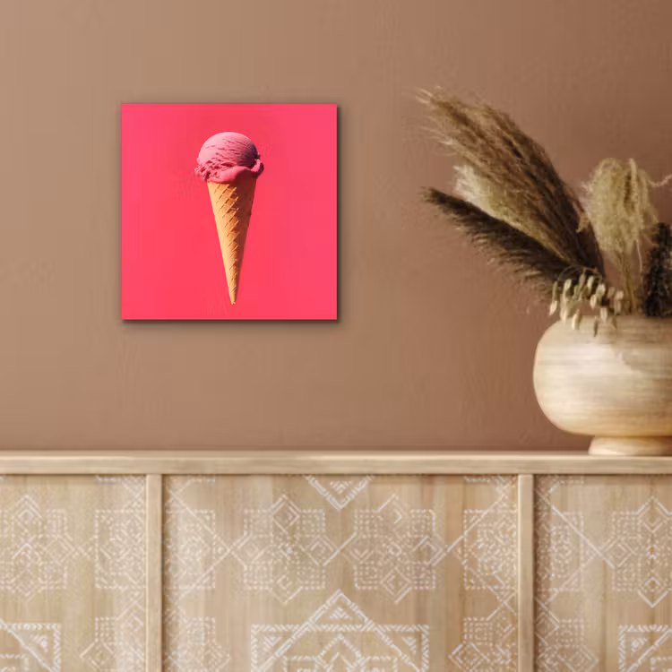Schepijs - Roze - Hoorntje aluminium wit klein -sfeer4