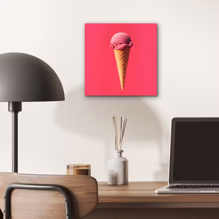 Schepijs - Roze - Hoorntje aluminium wit klein -sfeer5