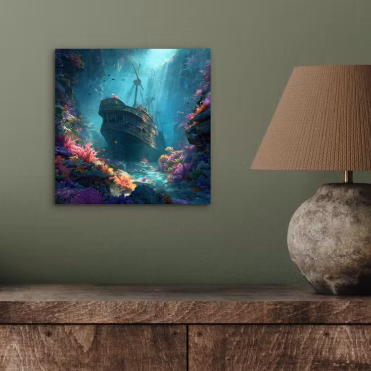Schip - Hout - Koraalriffen - Zonlicht aluminium wit klein -sfeer2