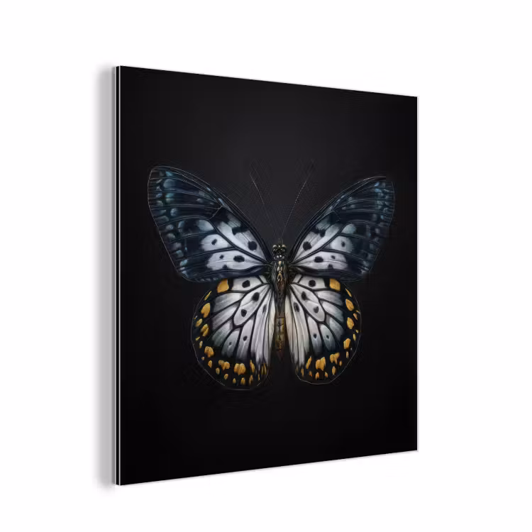 Vlinder - Monochroom - Balans aluminium wit klein -3d