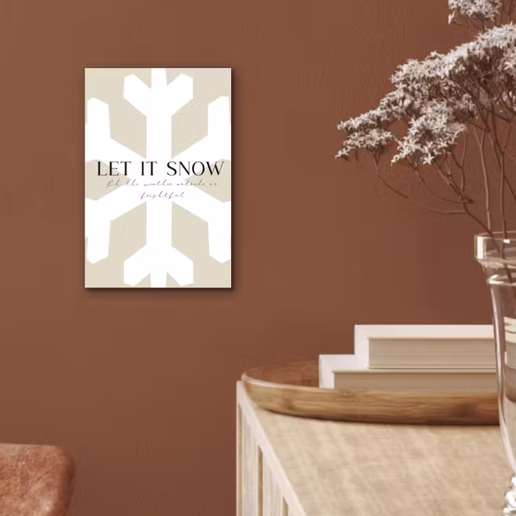 Sneeuw - Japandi - Winter - Decoratie aluminium wit klein -sfeer4