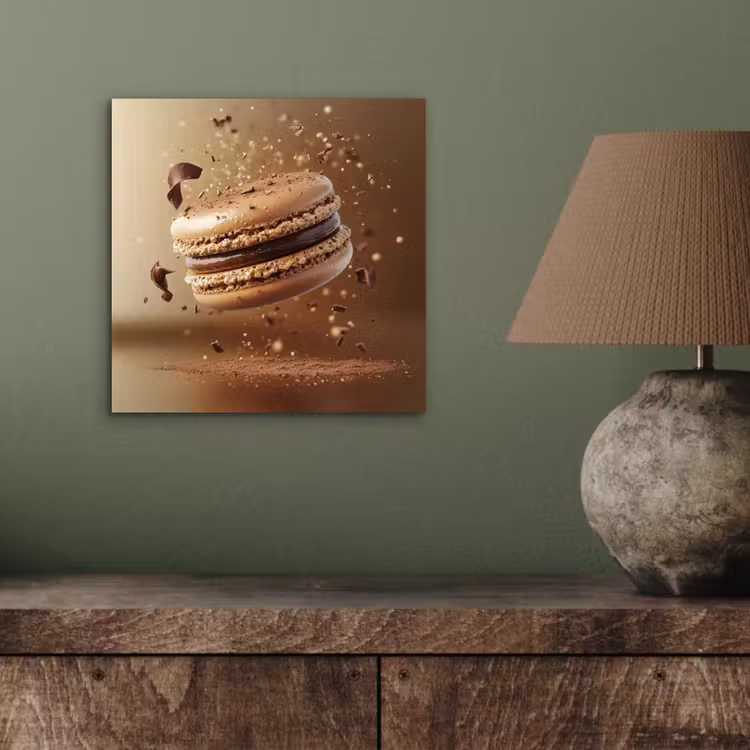 Chocolade - Macarons - Eten - Snoep aluminium wit klein -sfeer2