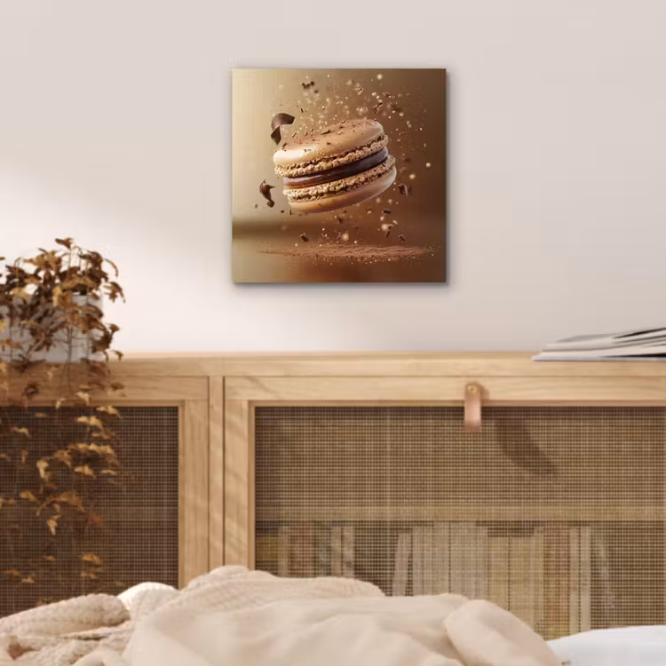 Chocolade - Macarons - Eten - Snoep aluminium wit klein -sfeer3