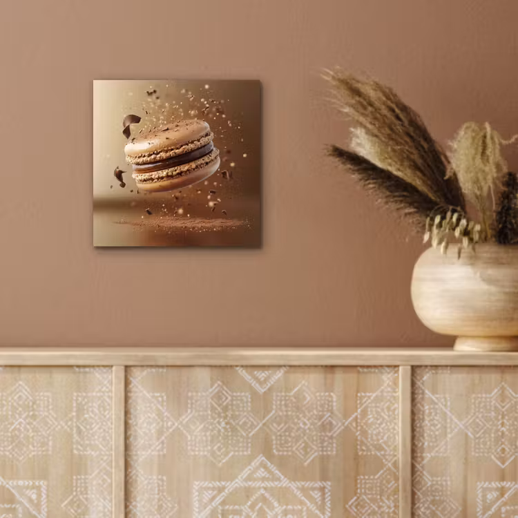 Chocolade - Macarons - Eten - Snoep aluminium wit klein -sfeer4