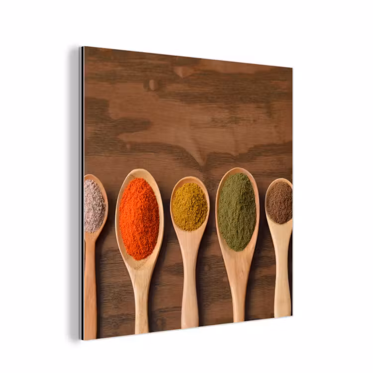 Pollepel - Kruiden - Eten - Specerijen - Tafel aluminium wit klein -3d
