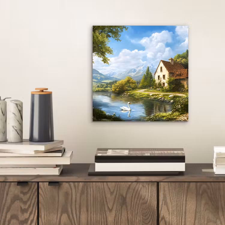 Zwaan - Bomen - Rust aluminium wit klein -sfeer1