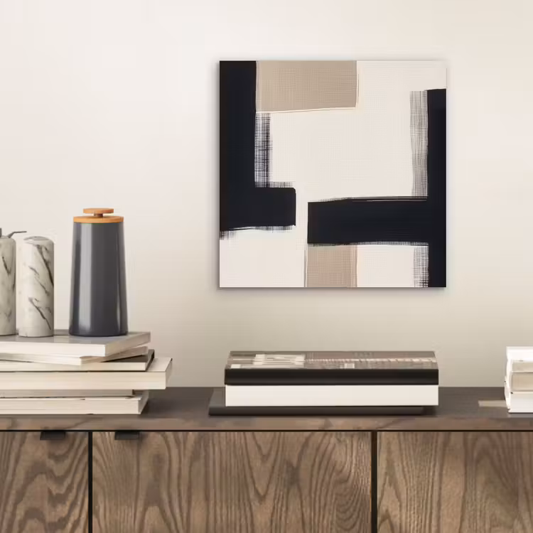 Zwart - Abstract - Japandi aluminium wit klein -sfeer1