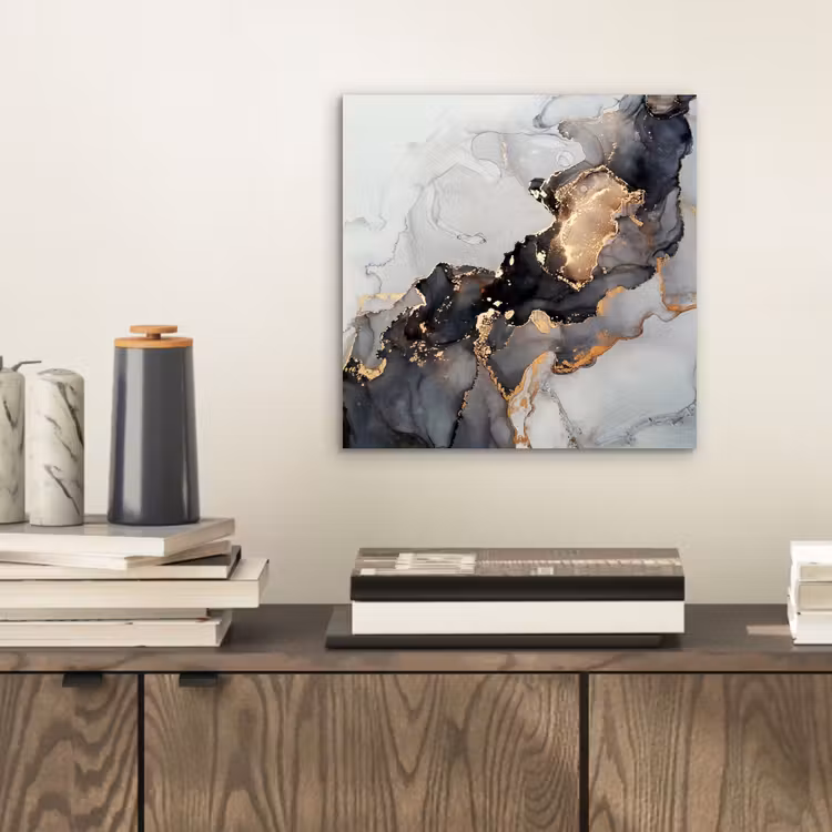 Zwart - Marmer - Luxe - Goud aluminium wit klein -sfeer1