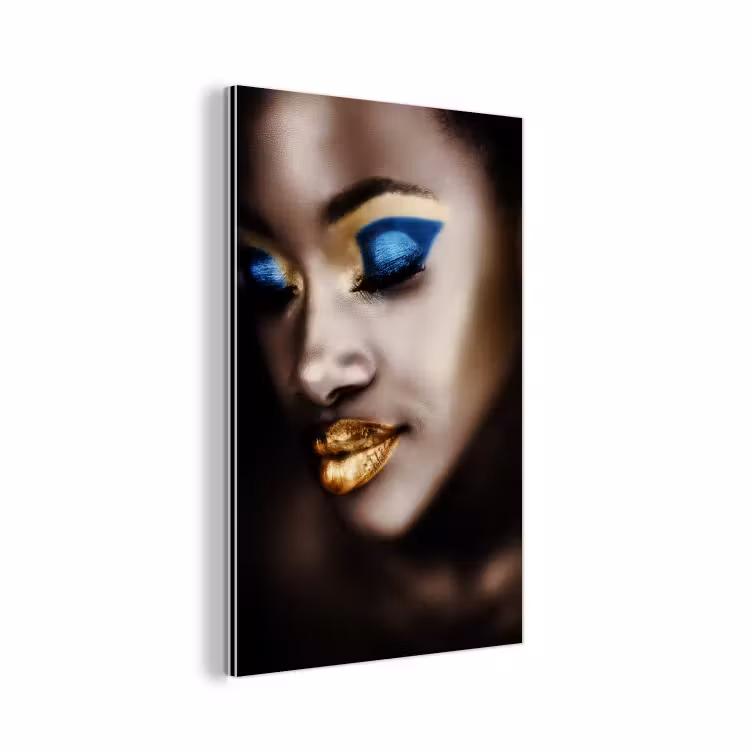Black and Gold - Vrouw - Make up aluminium wit klein -3d