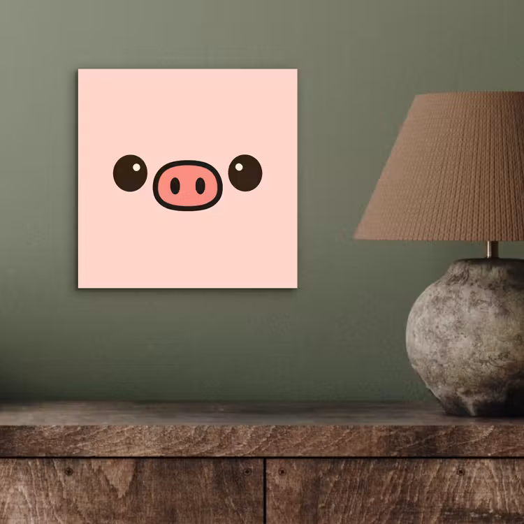Varken - Roze - Minimalistisch aluminium wit klein -sfeer2