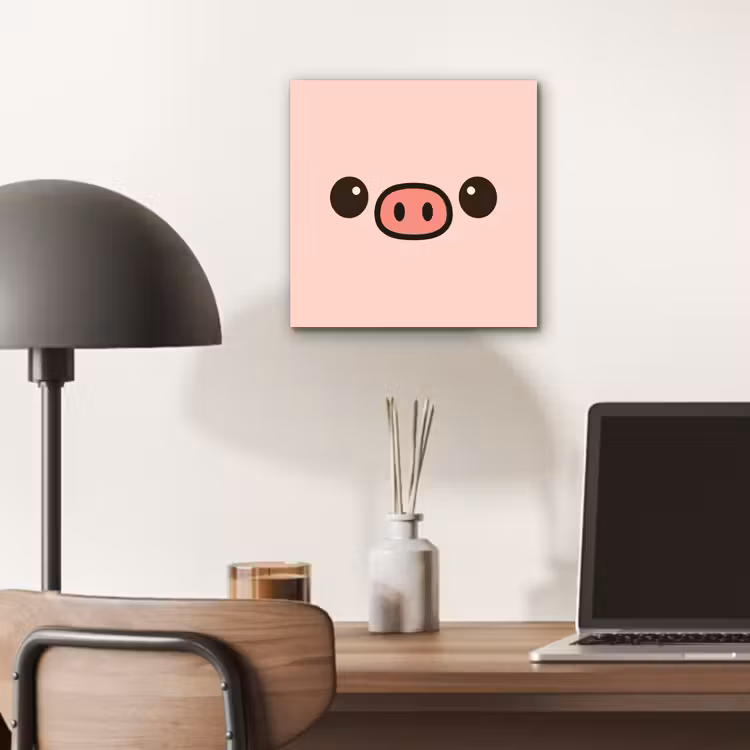 Varken - Roze - Minimalistisch aluminium wit klein -sfeer5