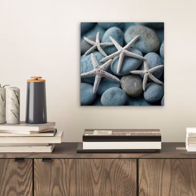 Zeesterren - Stenen - Wit aluminium wit klein -sfeer1