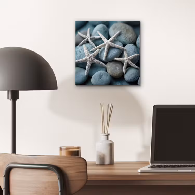 Zeesterren - Stenen - Wit aluminium wit klein -sfeer5