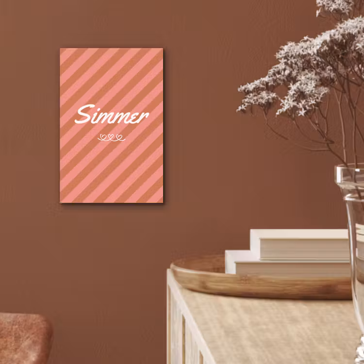 Simmer - Hartjes - Strepen - Roze aluminium wit klein -sfeer4