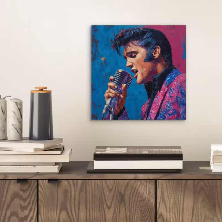 Zingende man - Glitterjas - Microfoon aluminium wit klein -sfeer1