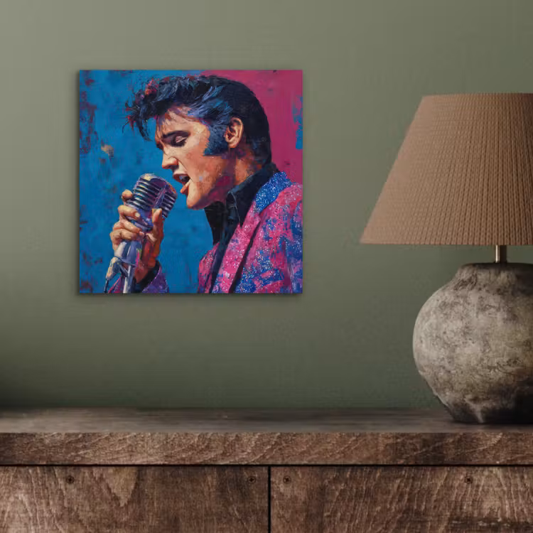 Zingende man - Glitterjas - Microfoon aluminium wit klein -sfeer2