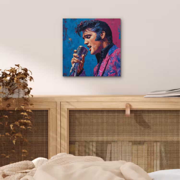Zingende man - Glitterjas - Microfoon aluminium wit klein -sfeer3
