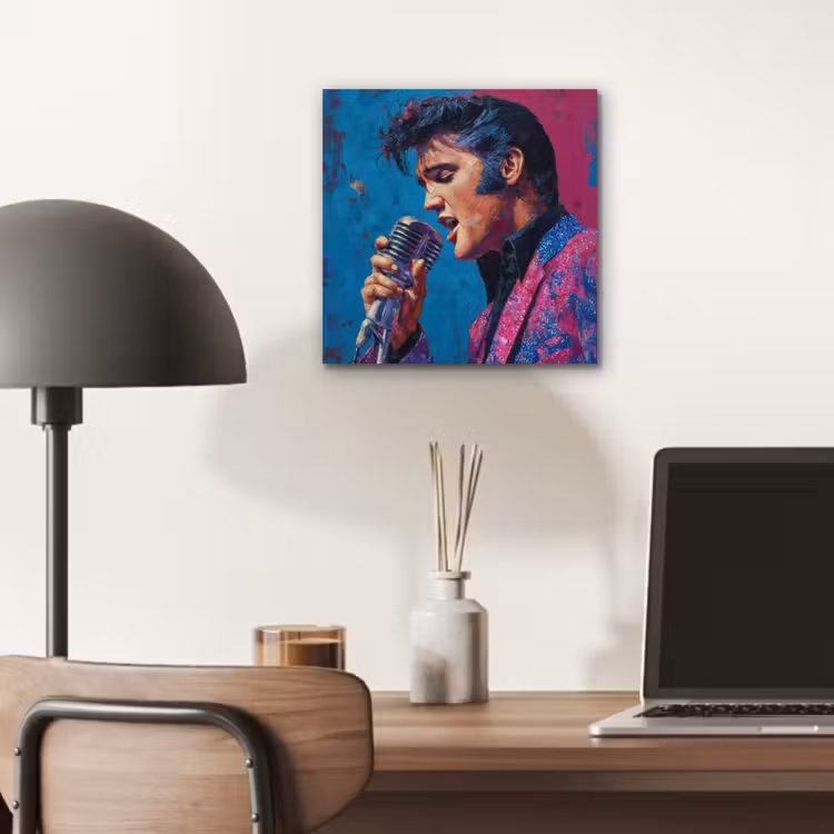 Zingende man - Glitterjas - Microfoon aluminium wit klein -sfeer5