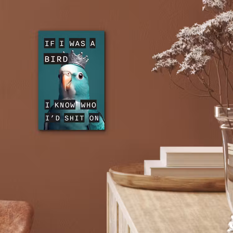 Parkiet - Turquoise - Quotes - Decoratie aluminium wit klein -sfeer4