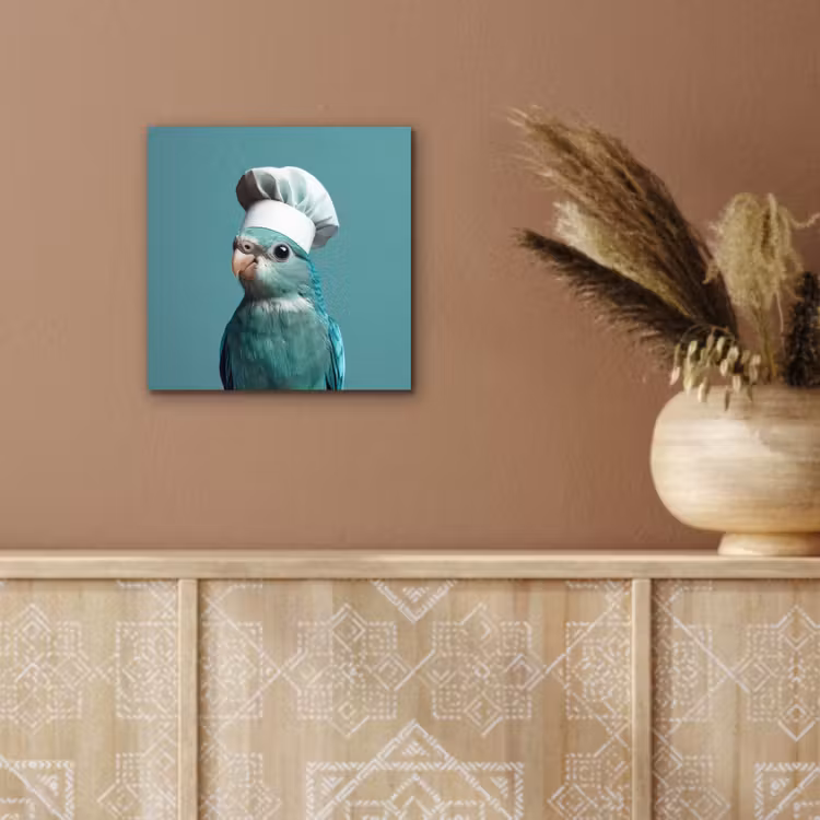 Parkiet - Vogel - Koksmuts - Cute aluminium wit klein -sfeer4
