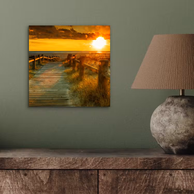 Zon - Strand - Duin - Horizon - Gras - Pad - Oranje aluminium wit klein -sfeer2