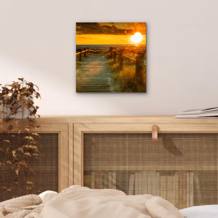 Zon - Strand - Duin - Horizon - Gras - Pad - Oranje aluminium wit klein -sfeer3