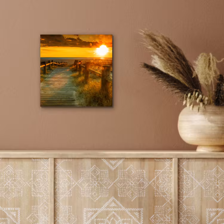 Zon - Strand - Duin - Horizon - Gras - Pad - Oranje aluminium wit klein -sfeer4