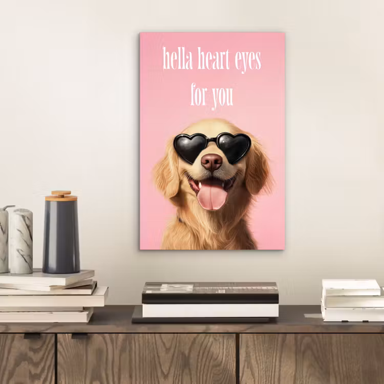 Zonnebril - Hartjes - Hond - Valentijn aluminium wit klein -sfeer1
