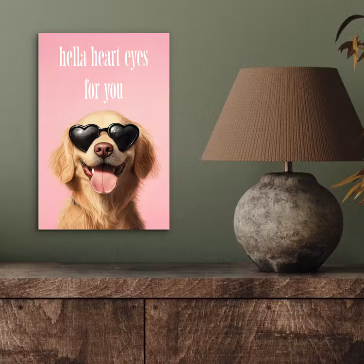 Zonnebril - Hartjes - Hond - Valentijn aluminium wit klein -sfeer2