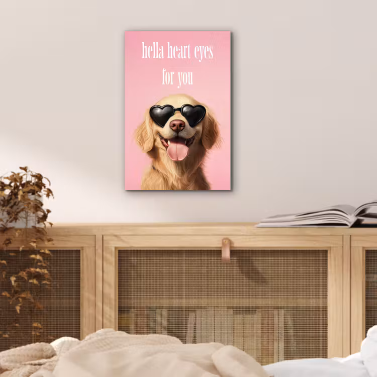 Zonnebril - Hartjes - Hond - Valentijn aluminium wit klein -sfeer3