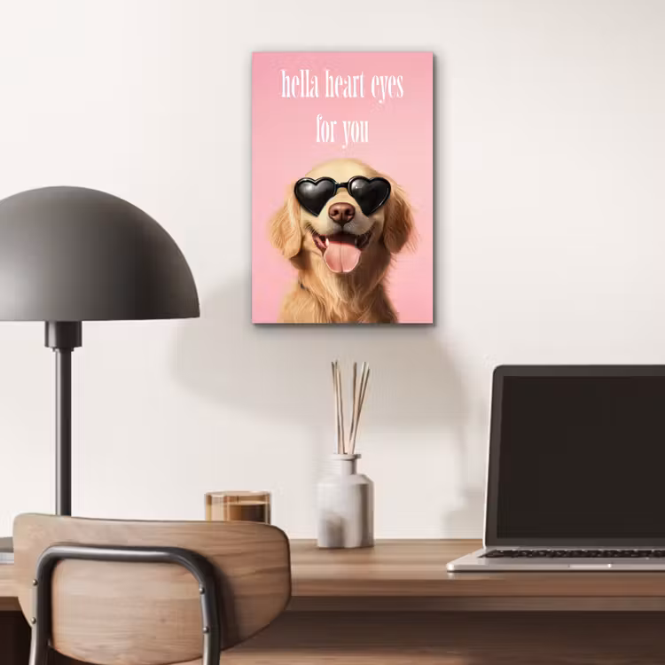 Zonnebril - Hartjes - Hond - Valentijn aluminium wit klein -sfeer5