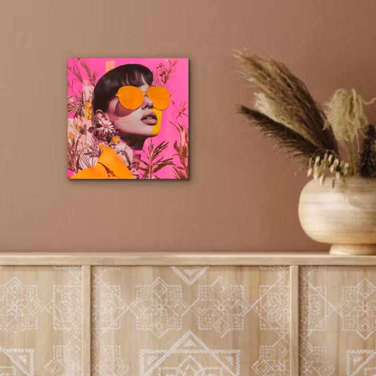 Zonnebril - Oranje - Vrouw - Planten aluminium wit klein -sfeer4