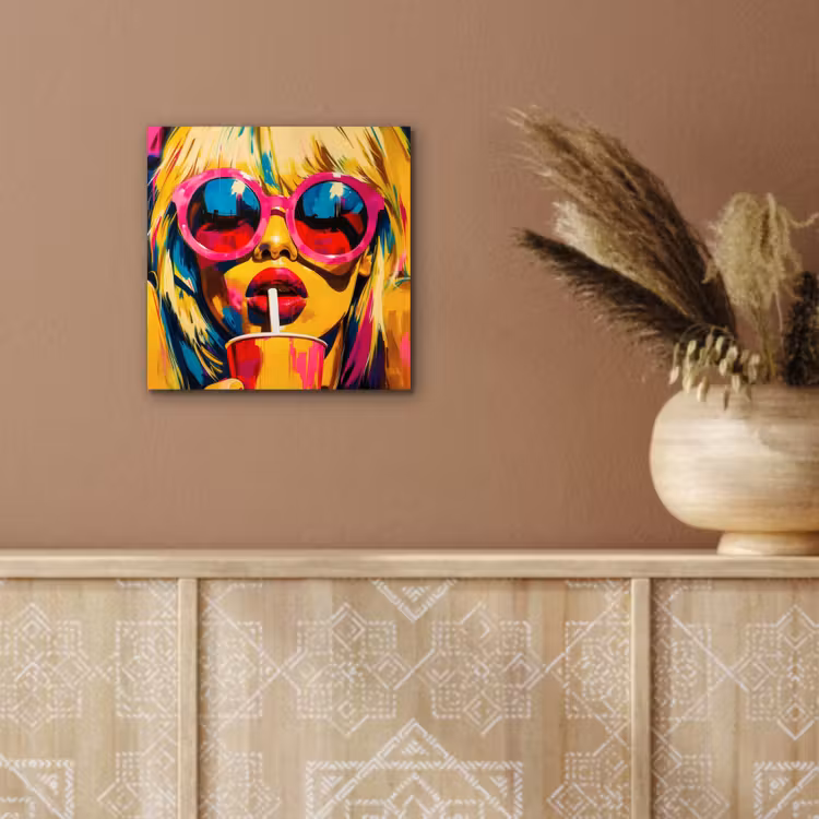 Zonnebril - Roze - Vrouw - Rietje aluminium wit klein -sfeer4