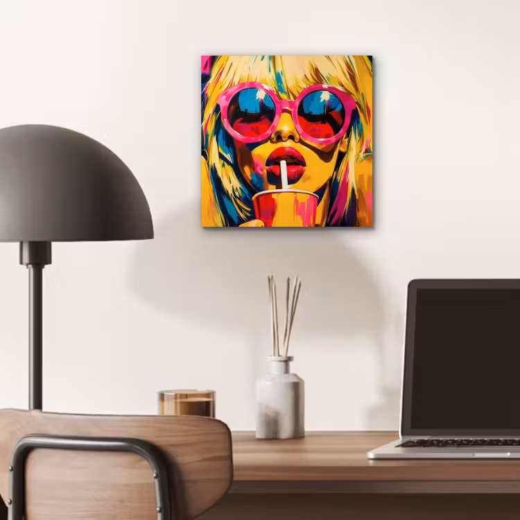 Zonnebril - Roze - Vrouw - Rietje aluminium wit klein -sfeer5
