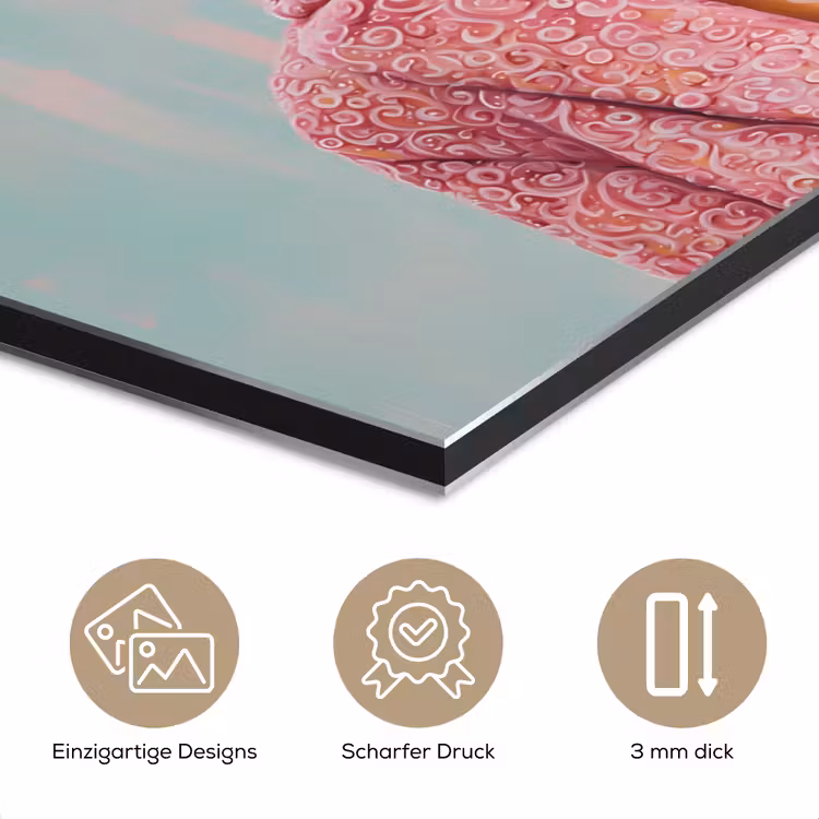 Zonnebril - Roze - Geit - Horen aluminium wit klein -closeup_DE
