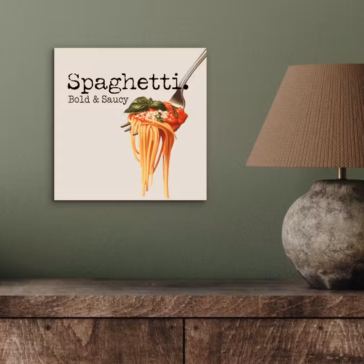 Spaghetti - tomatensaus - Parmezaanse kaas aluminium wit klein -sfeer2