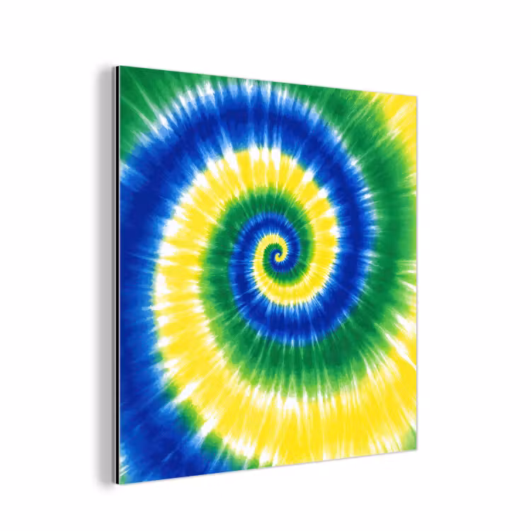 Spiraal - Groen - Draaiend aluminium wit klein -3d