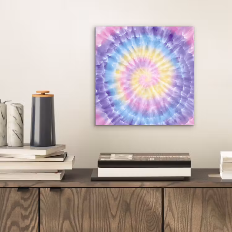 Spiraal - Tie dye - Pasteltinten aluminium wit klein -sfeer1