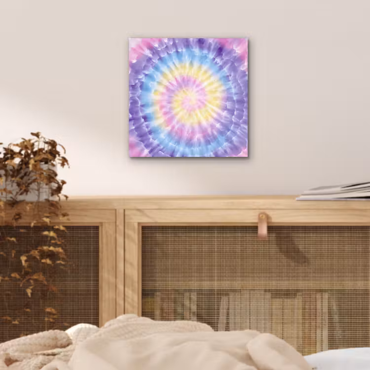 Spiraal - Tie dye - Pasteltinten aluminium wit klein -sfeer3