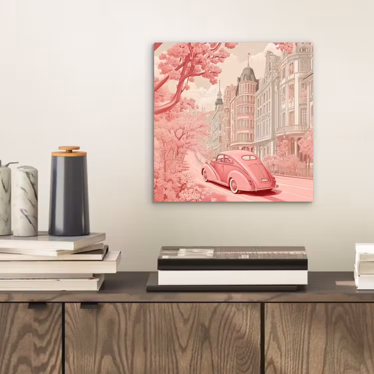 City - Car - Pink aluminium wit klein -sfeer1