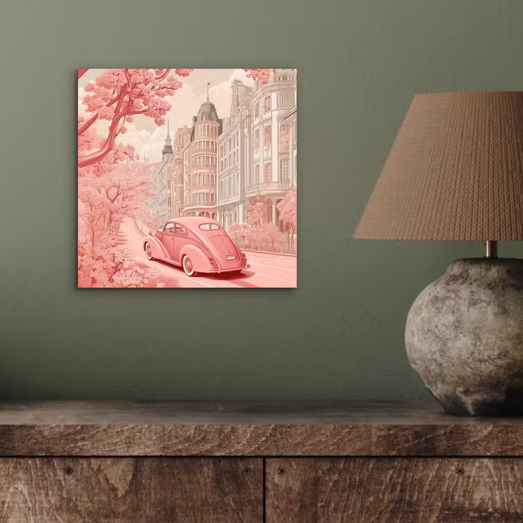 City - Car - Pink aluminium wit klein -sfeer2