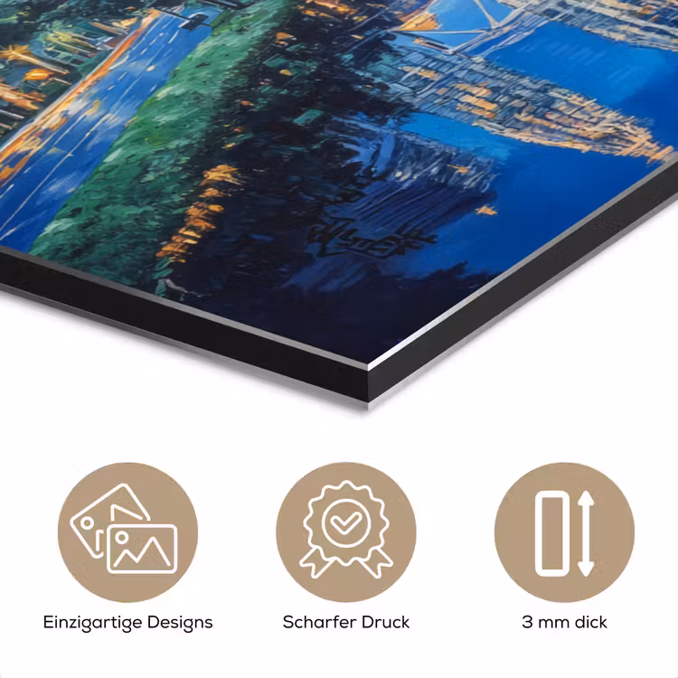 Stad Kuala Lumpur - Skyline - Wolkenkrabbers - Water aluminium wit klein -closeup_DE